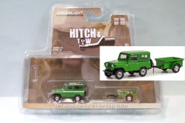 Greenlight - NISSAN PATROL 1972 + Remorque 1/4 Ton Réf. 32250-A Neuf 1/64 - Other & Unclassified