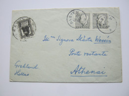 1954 , Brief Aus Schweden Nach Griechenland , Nachporto , Taxe - Covers & Documents