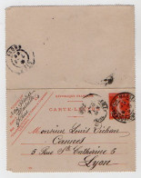 TB 4553 - 1909 - Entier Postal / Carte - Lettre / M. FLECHER à MARSEILLE Pour M. DICHAN, Fabricant De Cannes à LYON - Tarjetas Cartas