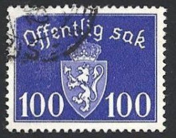 Norwegen Dienstm. 1939, Mi.-Nr. 43, Gestempelt - Dienstzegels