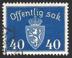 Norwegen Dienstm. 1946, Mi.-Nr. 57, Gestempelt - Servizio