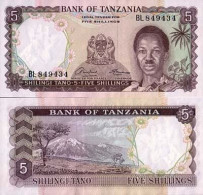 Billet De Banque Tanzanie Pk N° 1 - 5 Shilings - Tansania