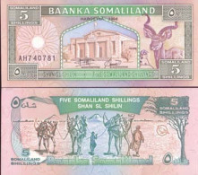 Billets Banque Somaliland Pk N°  1 - 5 Shillings - Somalie