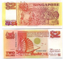 Billet De Collection Singapour Pk N° 27 - 2 Dollars - Singapore