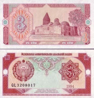 Billet De Collection Ouzbekistan Pk N° 74 - 3 Sum - Oezbekistan