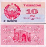 Billets Collection Ouzbekistan Pk N° 64 - 10 Sum - Usbekistan