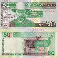 Billets De Banque Namibie Pk N° 7 - 50 Dollars - Namibië