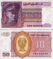 Billets De Banque Myanmar Pk N° 58 - 10 KYATS - Myanmar