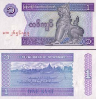 Billet De Banque Myanmar Pk N° 69 - 1 Kyats - Myanmar