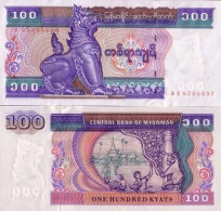 Billets Banque Myanmar Pk N° 74 - 100 Kyats - Myanmar