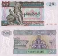 Billets Collection Myanmar Pk N° 72 - 20 Kyat - Myanmar