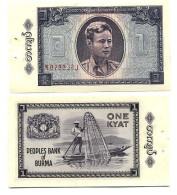 Billet De Banque Myanmar Pk N° 52 - 1 Kyat - Myanmar