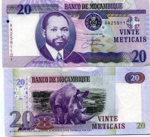 Billets Banque Mozambique Pk N° 143 - 20 Meticais - Mozambique