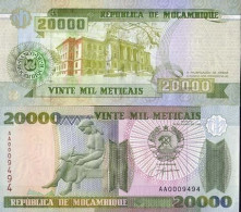 Billets De Banque Mozambique Pk N° 140 - 20000 Meticais - Mozambico