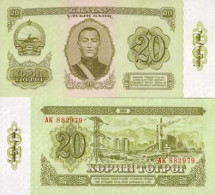 Billet De Collection Mongolie Pk N° 46 - 20 Tugrik - Mongolie