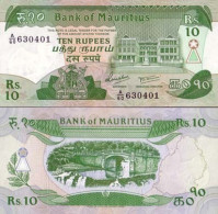 Billet De Collection Maurice Pk N° 35 - 10 Ruppees - Mauricio