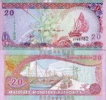 Billets Banque Maldives Pk N° 20 - 20 Rufiyaa - Maldive