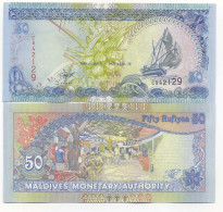 Billets De Banque Maldives Pk N° 21 - 50 Rufiyaa - Maldivas