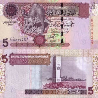 Billets Collection Libye Pk N° 69 - 5 Dinar - Libië