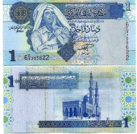 Billets Banque Libye Pk N° 68 - 1 Dinar - Libyen