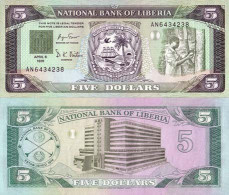 Billet De Banque Liberia Pk N° 20 - 5 Dollar - Liberia