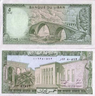 Billet De Banque Liban Pk N° 62 - 5 Livres - Liban