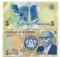 Billet De Collection Lesotho Pk N° 10 - 5 Maloti - Lesotho