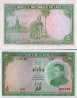 Billets De Banque Laos Pk N° 9 - 5 Kip - Laos