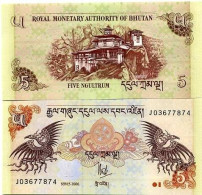 Billets Banque Bhoutan Pk N° 28 - 5 Ngultrum - Bhután