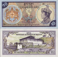 Billet De Collection Bhoutan Pk N° 15 - 10 Ngultrums - Bhutan