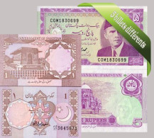 Pakistan : Bel Ensemble De 5 Billets De Banque De Collection. - Pakistan