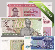 Zaire : Bel Ensemble De 5 Billets De Banque De Collection. - Zaire