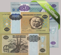 Belle Collection De 5 Billets De Banque Tous Différents De Angola - Angola