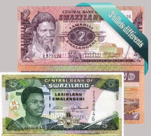Belle Collection De 3 Billets De Banque Tous Différents De  Swaziland - Swasiland