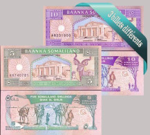 Somaliland : Bel Ensemble De 3 Billets De Banque De Collection. - Somalia