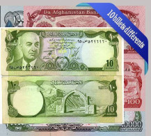 Afghanistan - Collection De 10 Billets De Banque Tous Différents. - Afghanistán