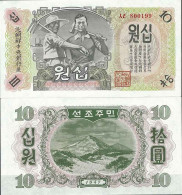 Coree Nord - Pk N° 10Ab - Billet De Banque De 10 Won - Korea (Nord-)