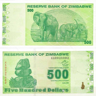 Billets De Collection Zimbabwe Pk N° 98 - 500 Dollars - Simbabwe