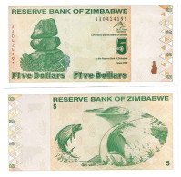 Billets De Collection Zimbabwe Pk N° 93 - 5 Dollars - Simbabwe