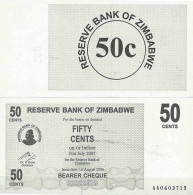 Billets De Collection Zimbabwe Pk N° 36 - 50 Cents Bearer - Simbabwe