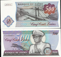 Billets De Collection Zaire Pk N° 30B - 500 Zaires - Zaire