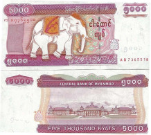 Billets De Collection Myanmar Pk N° 81 - 5000 Kyat - Myanmar