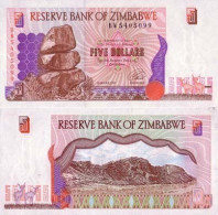 Billets Collection Zimbabwe Pk N°  5 - 5 Dollars - Zimbabwe
