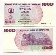 Billets Collection Zimbabwe Pk N° 57 - 50000000 Dollars Bearer - Zimbabwe