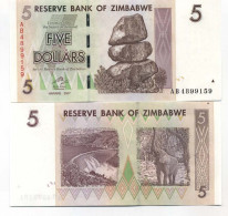 Billet De Collection Zimbabwe Pk N° 66 - 5 Dollars - Simbabwe