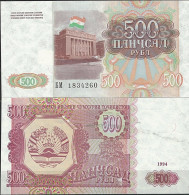 Billet De Banque Tadjikistan Pk N° 8 - De 500 Rubles - Tadzjikistan