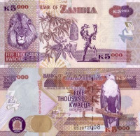 Billets De Banque Zambie Pk N° 45 - 5000 Kwacha - Zambie