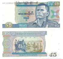 Myanmar - Pk N° 64 - Billet De Banque De 45 Kyats - Myanmar