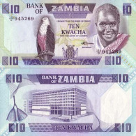 Billet De Collection Zambie Pk N° 26 - 10 Kwacha - Zambia