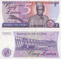 Billet De Banque Zaire Pk N° 26 - 5 Zaires - Zaïre